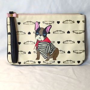 Betsey Johnson French Bulldog Wristlet Clutch